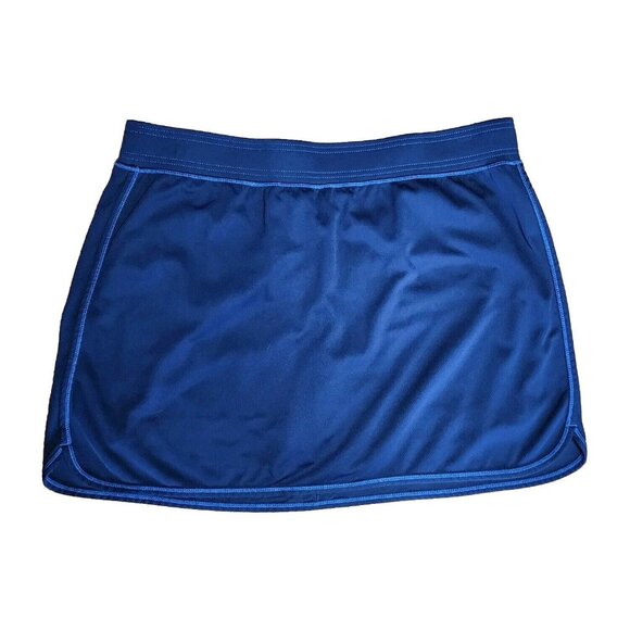 St. John's Bay Pants - St Johns Bay Skort Womens Plus Size 0X Solid All Blue Quick Dry Pull On Stretch